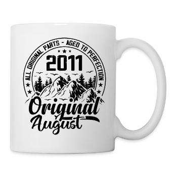2011 August Original: 13 Years Anniversary Gift - Mug - white - Right