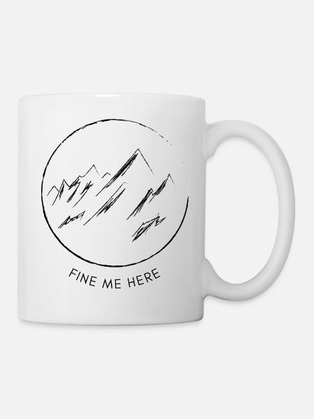 Berge / Find me here - Mug - white
