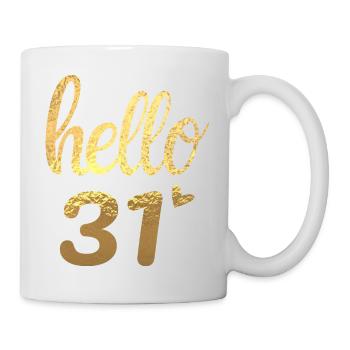 Hallo 31 Gold - Tasse - Weiß - Rechts