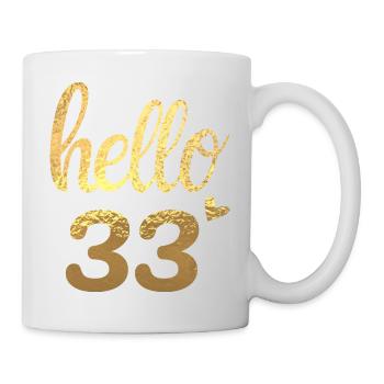 Hallo 33 gold - Tasse - Weiß - Rechts