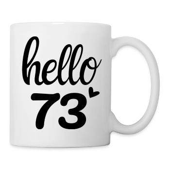 Hallo 73 - Tasse - Weiß - Rechts