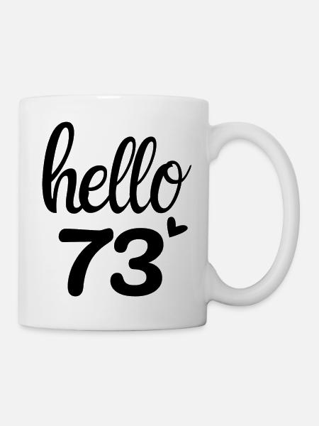 Hallo 73 - Tasse - Weiß