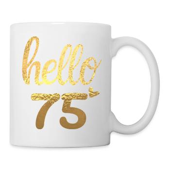 Hello 75 gold - Mug - white - Right