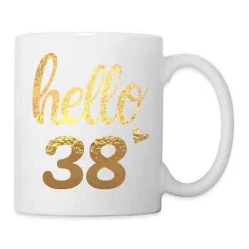 Hello 38 gold - Mug - white - Right