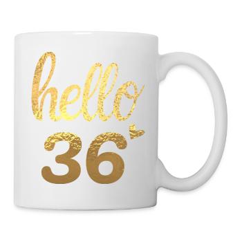 Hallo 36 gold - Tasse - Weiß - Rechts