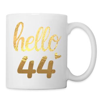 Hello 44 gold - Mug - white - Right