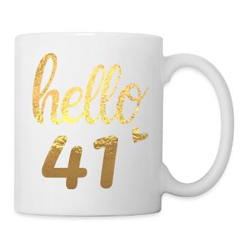 Hello 41 gold - Mug - white - Right