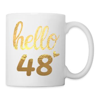 Hello 48 gold - Mug - white - Right