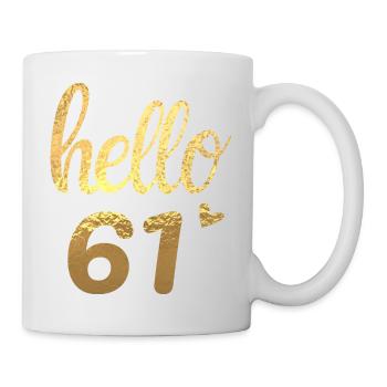 Hello 61 gold - Mug - white - Right