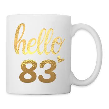 Hello 83 gold - Mug - white - Right