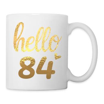 Hello 84 gold - Mug - white - Right