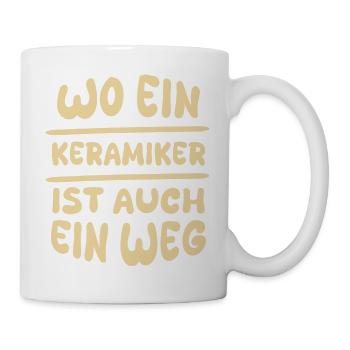 Keramiker als Keramiker - Tasse - Weiß - Rechts