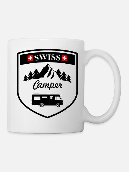 Integral Swiss camper black - Mug - white