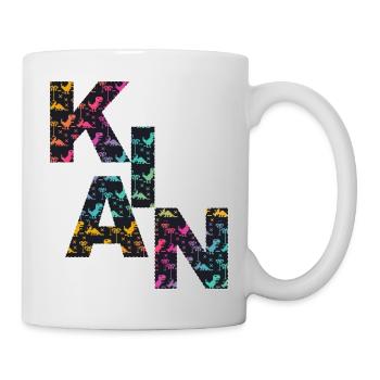 KIAN - Schöner Jungen Name mit Dinosaurier - Tasse - Weiß - Rechts