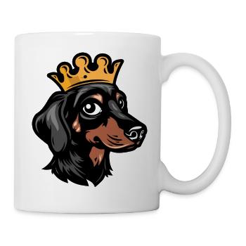 Teckel Chien Teckel Couronne - Mug blanc - blanc - Droite