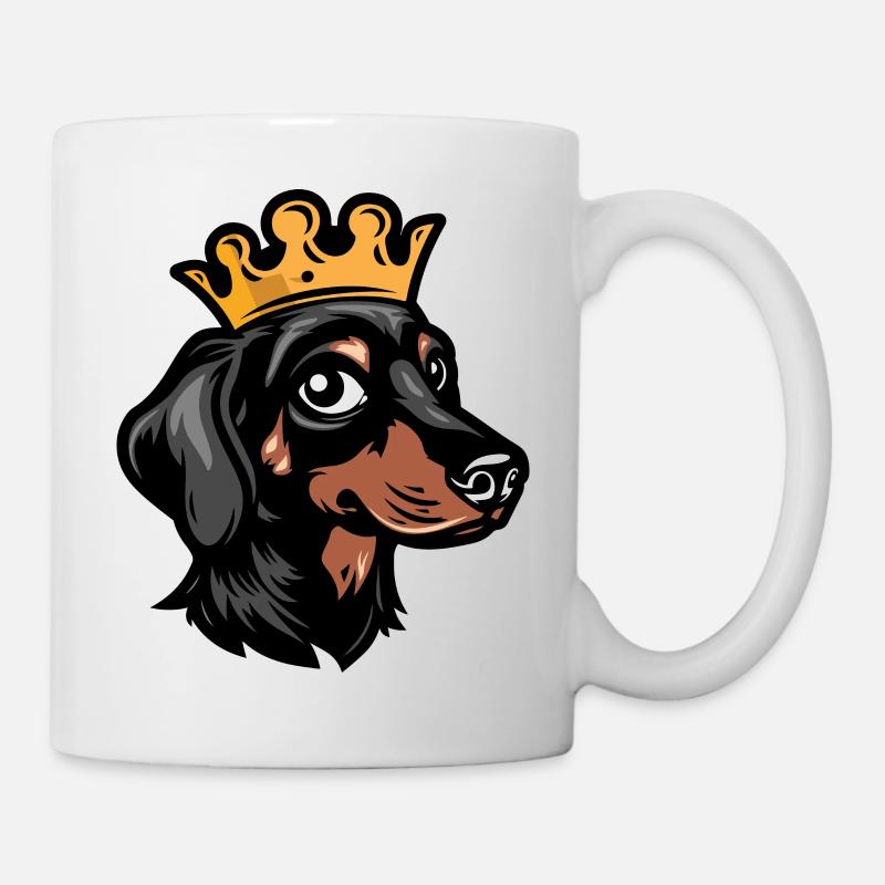 Teckel Chien Teckel Couronne - Mug blanc - blanc