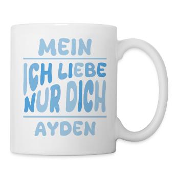 Ayden als Mann - Tasse - Weiß - Rechts