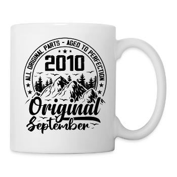 2010 September Original 14 Jahre altes Geburtstagsgeschenk - Tasse - Weiß - Rechts