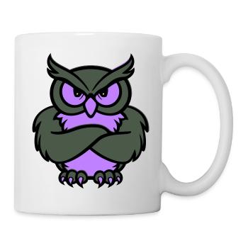 eule comic tier - Tasse - Weiß - Rechts