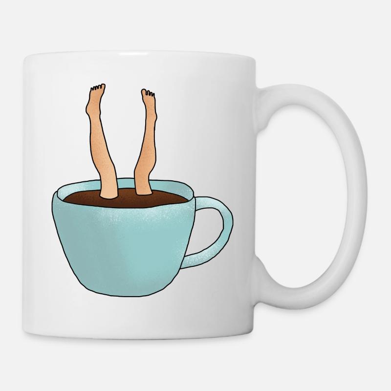 In Kaffee tauchen - Tasse - Weiß