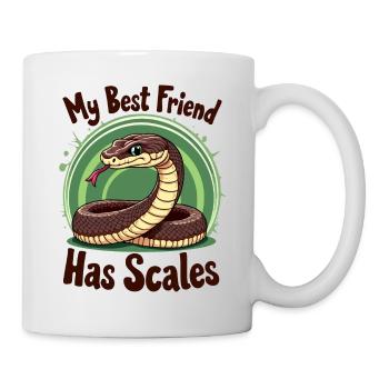Mein bester Freund hat Schuppen Schlangenliebhaber - Tasse - Weiß - Rechts