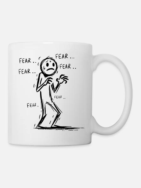Ängstlicher Mann - Tasse - Weiß