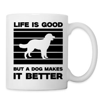 hund life is good - Tasse - Weiß - Rechts