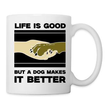 Dog Life is Good Paw - Mug - white - Right