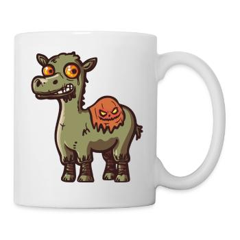 Kamel Halloween Lustig Zombie - Tasse - Weiß - Rechts