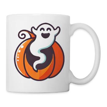 Gespenst aus Zierkürbis - Tasse - Weiß - Rechts