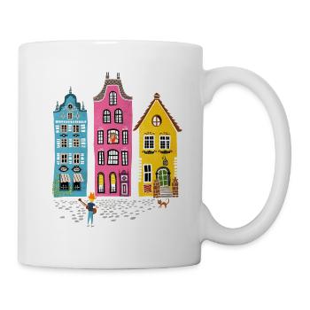 Retro Vintage Illustration Musician in Love - Mug - white - Right