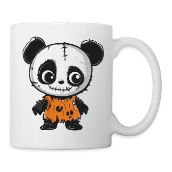 Panda Halloween Lustig Zombie - Tasse - Weiß - Rechts