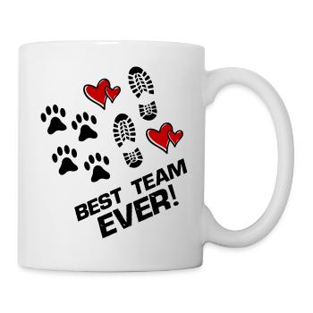 best team ever love - Mug - white - Right