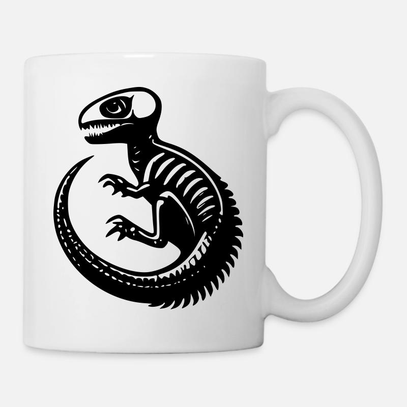 Dinosaurier-Fossil - Tasse - Weiß