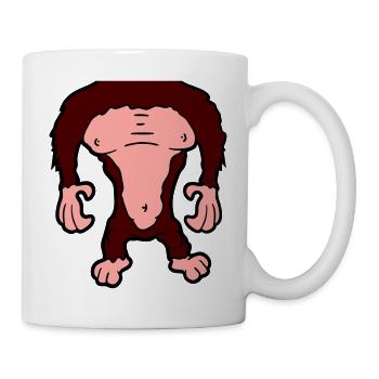 Funny Gorilla Body Headless Halloween Costume - Mug - white - Right