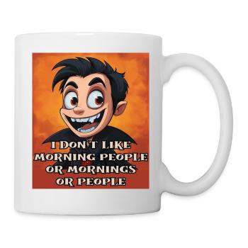 Le vampire avec un dicton amusant pour Halloween - Mug blanc - blanc - Droite