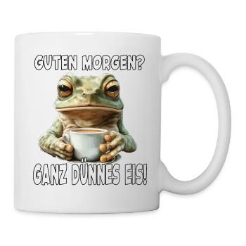 Kaffee Morgenmuffel Mitarbeiter Spruch Lustig Fun - Tasse - Weiß - Rechts