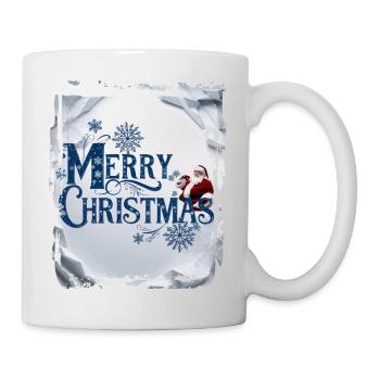 Joyeux Noël neige Noël Noël Vacances Père Noël - Mug blanc - blanc - Droite
