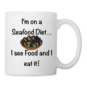 Sea Food diet joke - Mug - white - Right