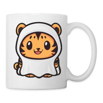Tiger Halloween Funny Ghost - Mug - white - Right