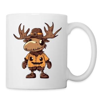 Elch Halloween Comic Lustig - Tasse - Weiß - Rechts