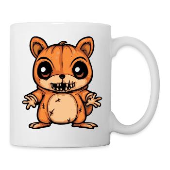 Écureuil Halloween Bande dessinée Drôle - Mug blanc - blanc - Droite