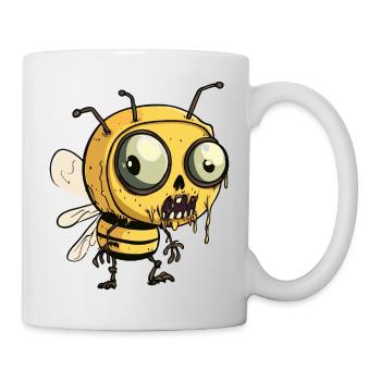 Biene Halloween Comic Lustig - Tasse - Weiß - Rechts