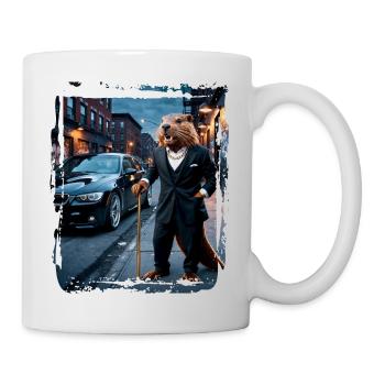 Beaver as a gangster - Mug - white - Right