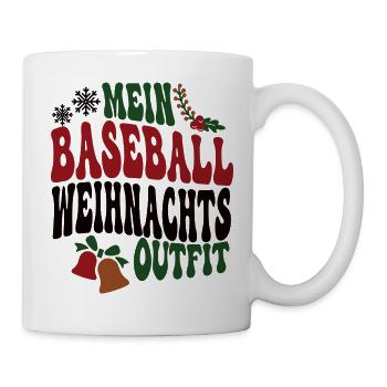 Baseballer Weihnachten Baseballspieler Spieler - Tasse - Weiß - Rechts