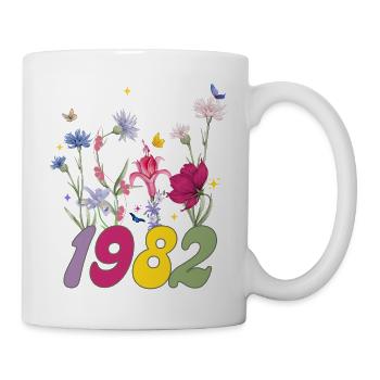 Year of birth 1982 wildflowers - Mug - white - Right