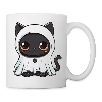 Panther Halloween Lustig Geist - Tasse - Weiß - Rechts