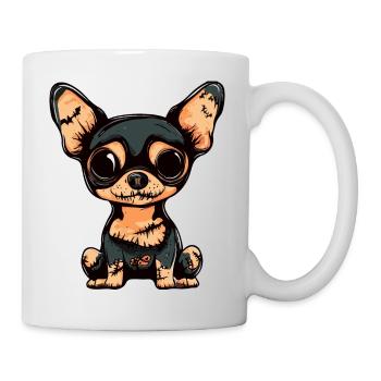 Chihuahua Chien Halloween Bande dessinée Drôle - Mug blanc - blanc - Droite