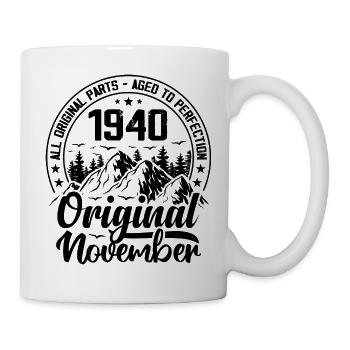 1940 November Original: 84 Years Anniversary Gift Anniversair - Mug - white - Right