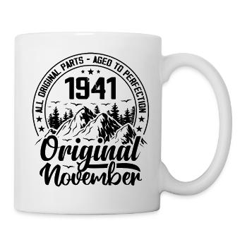 1941 November Original 83 Jahre altes Geburtstagsgeschenk - Tasse - Weiß - Rechts